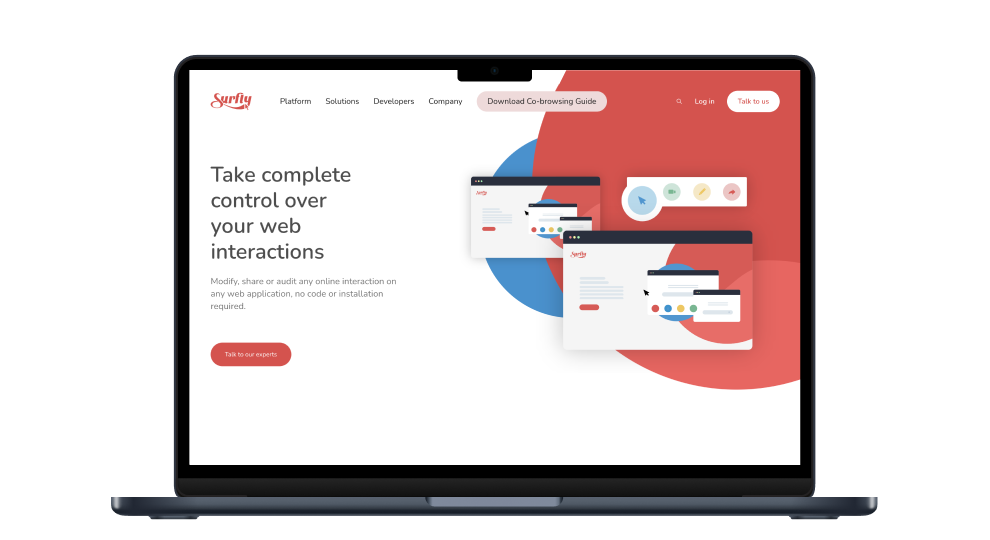 Salesforce managed package for Surfly
